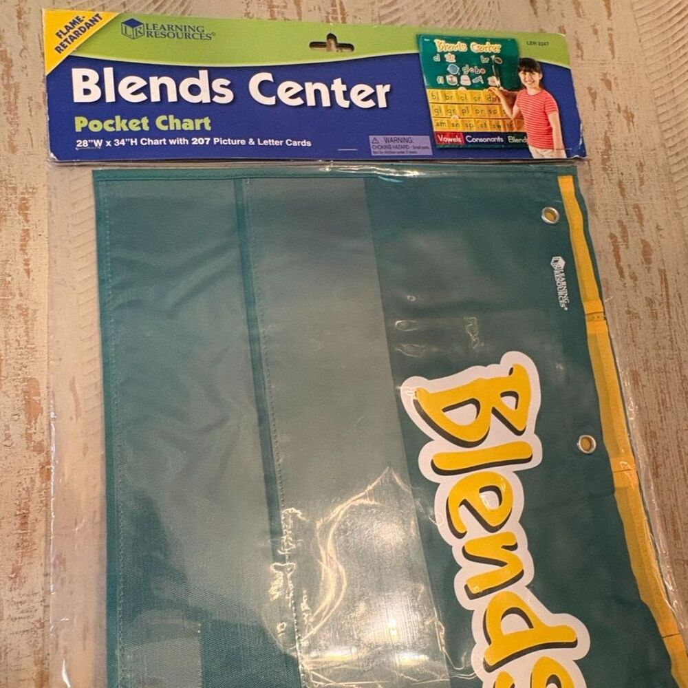 Learning Resources Blends Center Pocket Chart Ages 3-9 years old-Montessori NWT